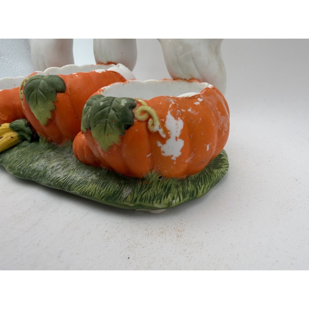 PartyLite Halloween Ghost Pumpkin Trio Tealight Candle Holder Fall Decor - Picture 2 of 10